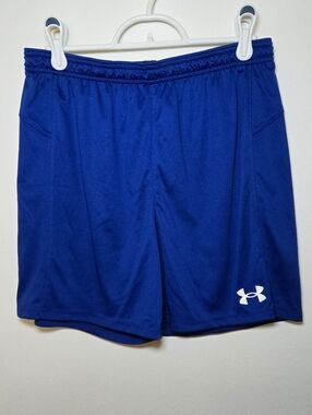 Under Armour Womens Golazo 2.0 Soccer Training Shorts Size Small Royal Blue